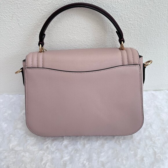 Coach Marlie Top Handle Satchel C6799 Colorblock & Border Quilting, Mauve - NWT - Picture 3 of 12